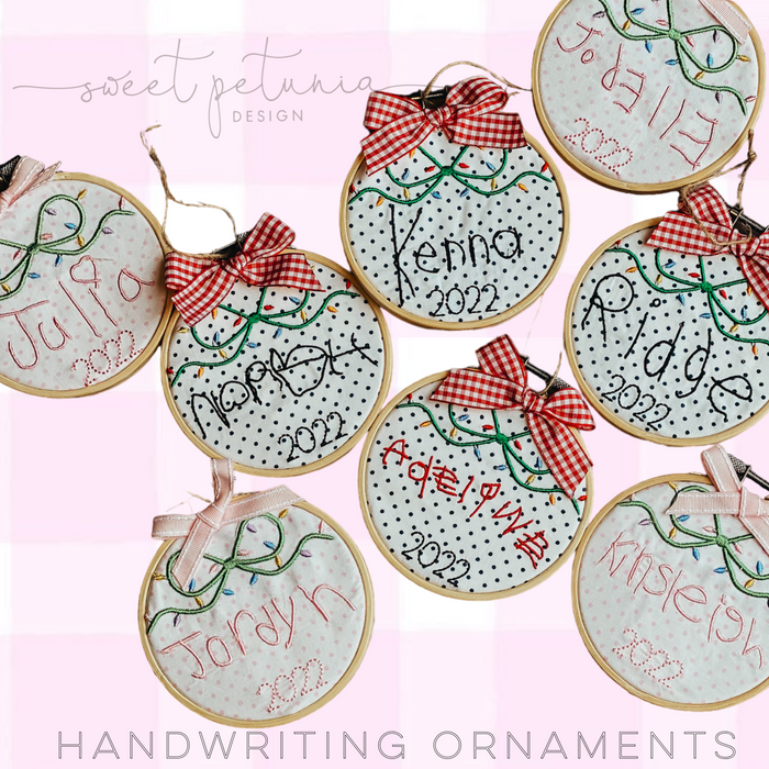 Handwriting Ornaments