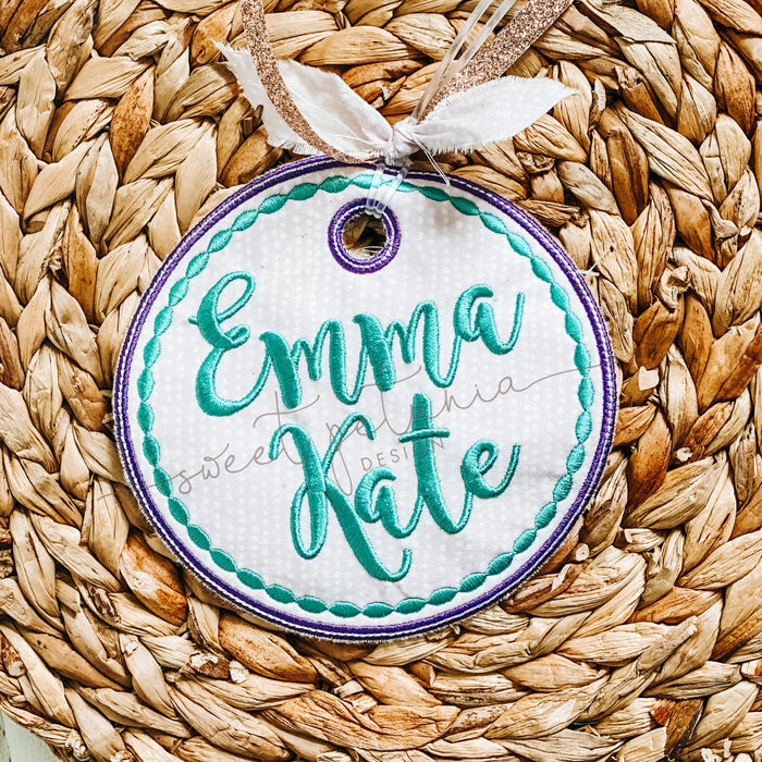 Embroidered Bag Tag