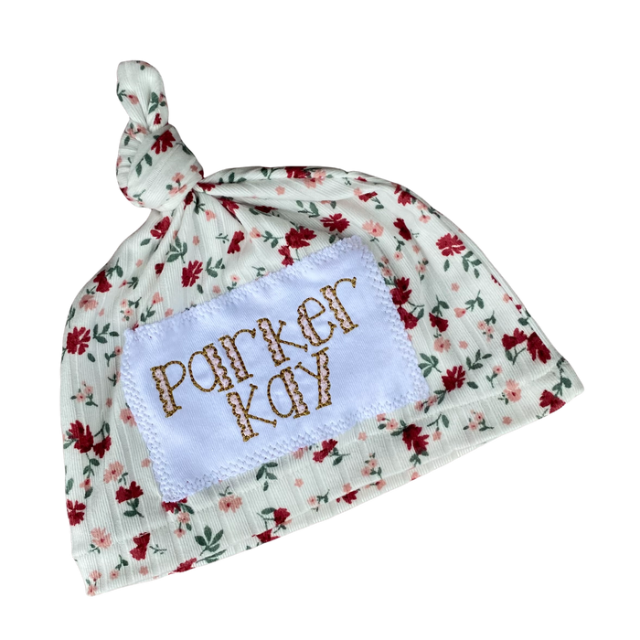 Embroidered Knotted or Infant Cap